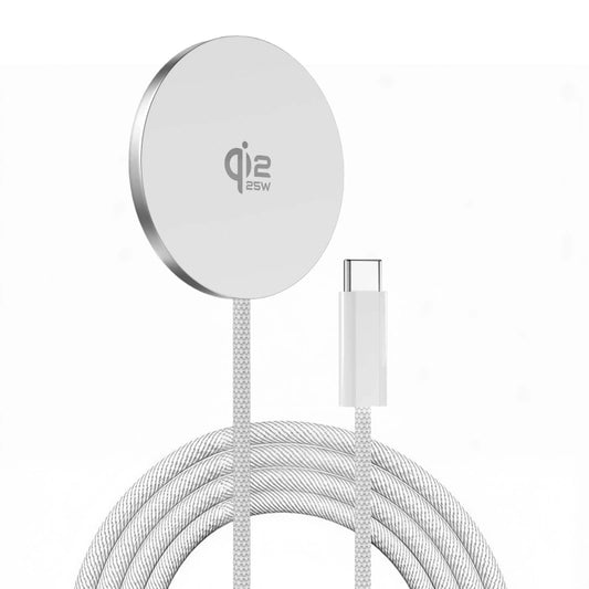 MAXGuard 25W Qi2.2 Magnetic Wireless Charger, Magfit Fast Charging Pad with USB-C Cable 1Meter