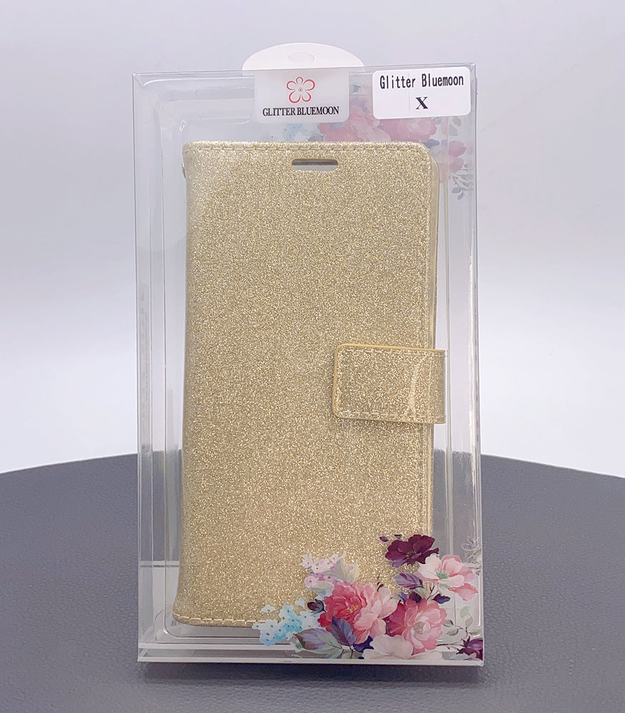 Case for Iphone i7/8+ plus glitter Bluemoon wallet (i6+/i7+/i8+ fit)