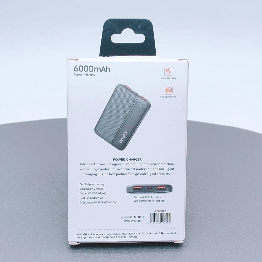 Mobigo GO502B 6000 mah power bank