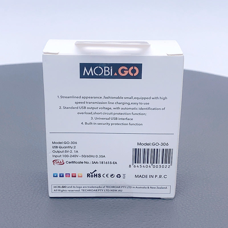 Mobigo GO306 2.1A wall charger