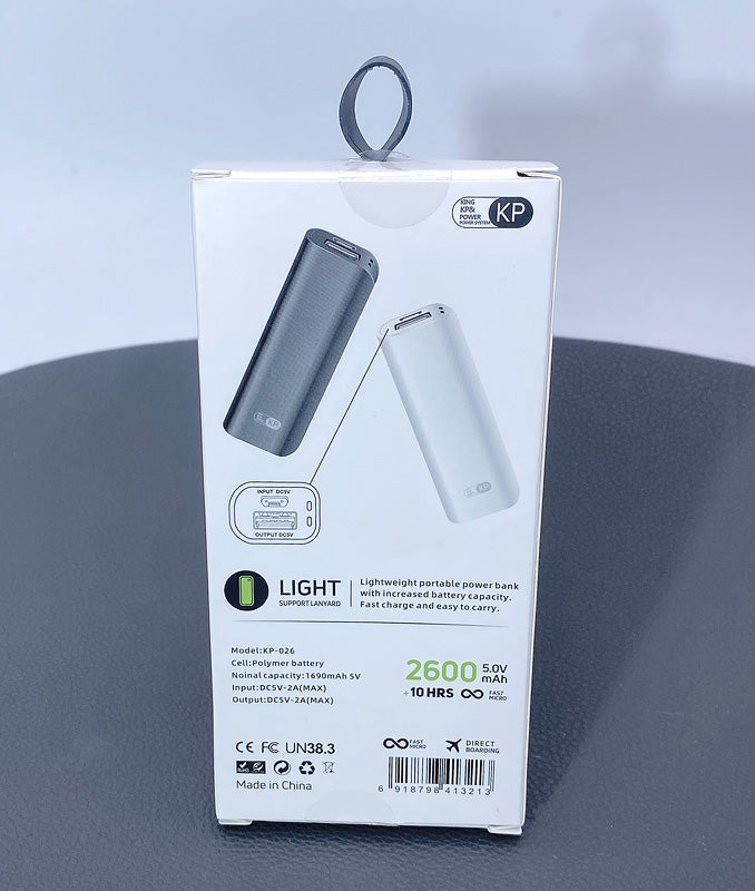 King KP026 / KL26 2600 mah power bank