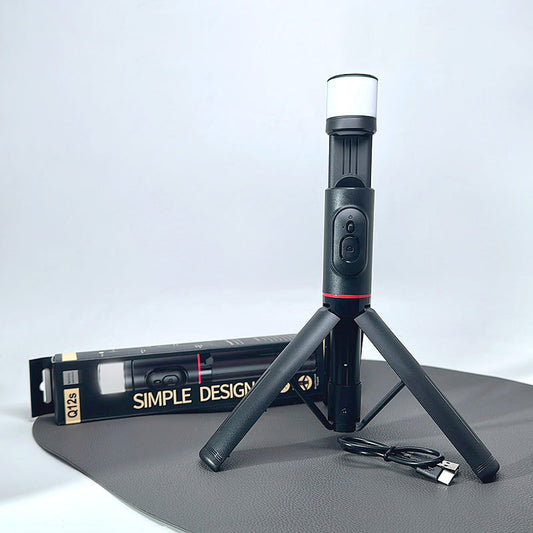 Wireless Selfie Tripod with Fill Light, Simple Design Q12S