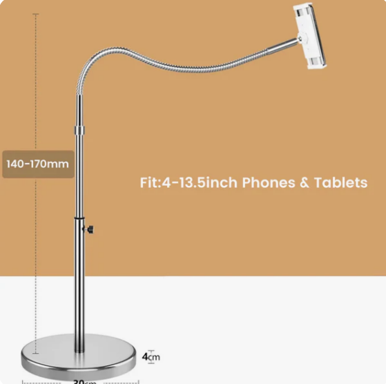 AU07 IPAD FLOOR stand goose neck arm