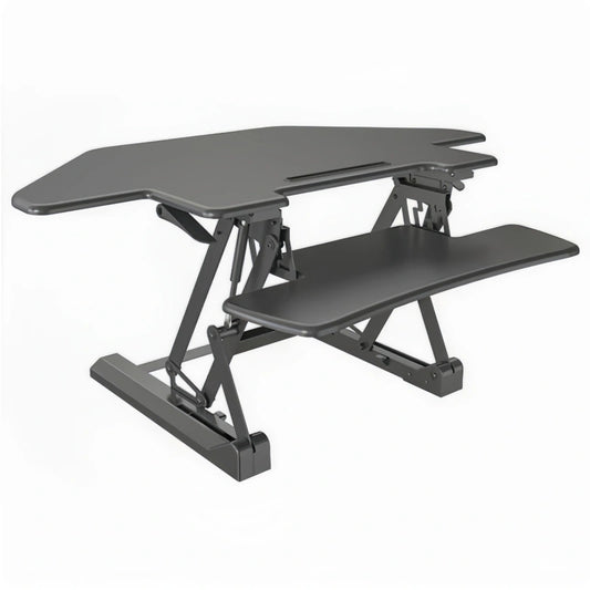 ONLINE Sit Stand Desk Adjustable Riser Ergonomic Work Station Corner 1000x600mm GLD07T