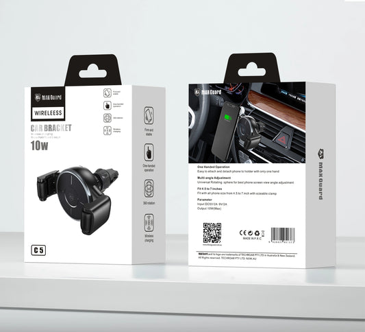 Maxguard C5 10W wireless car charger holder