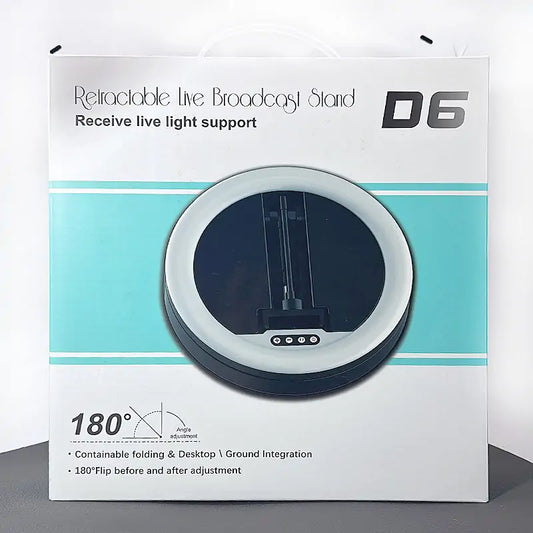 D6 Retractable Live Stand with 3-Color Fill Light