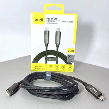 Budi DC267TT18 1.8m PD 240W Type-C to C Cable