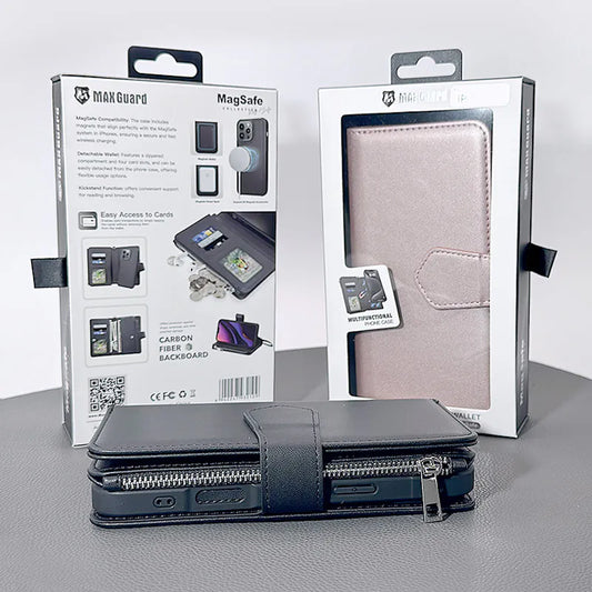 S24+ Plus/S25+ Plus Maxguard Detachable Magnetic Zipper Wallet Case