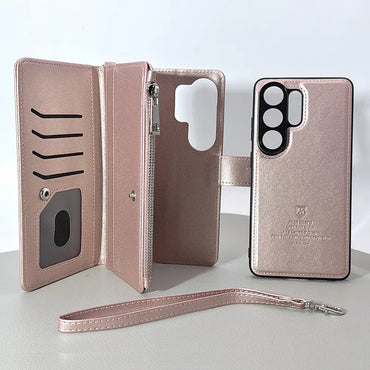 S26 Ultra Maxguard Detachable Magnetic Zipper Wallet Case
