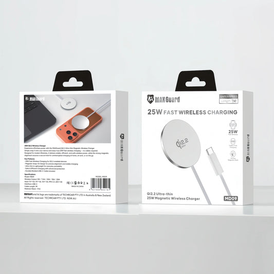 Maxguard MD09 25W Qi2.2 Ultra-thin Magnetic Wireless Charger