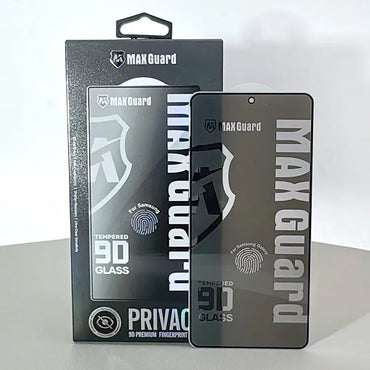 Samsung S Series Fingerprint 9D Privacy Maxguard Glass Screen Protector