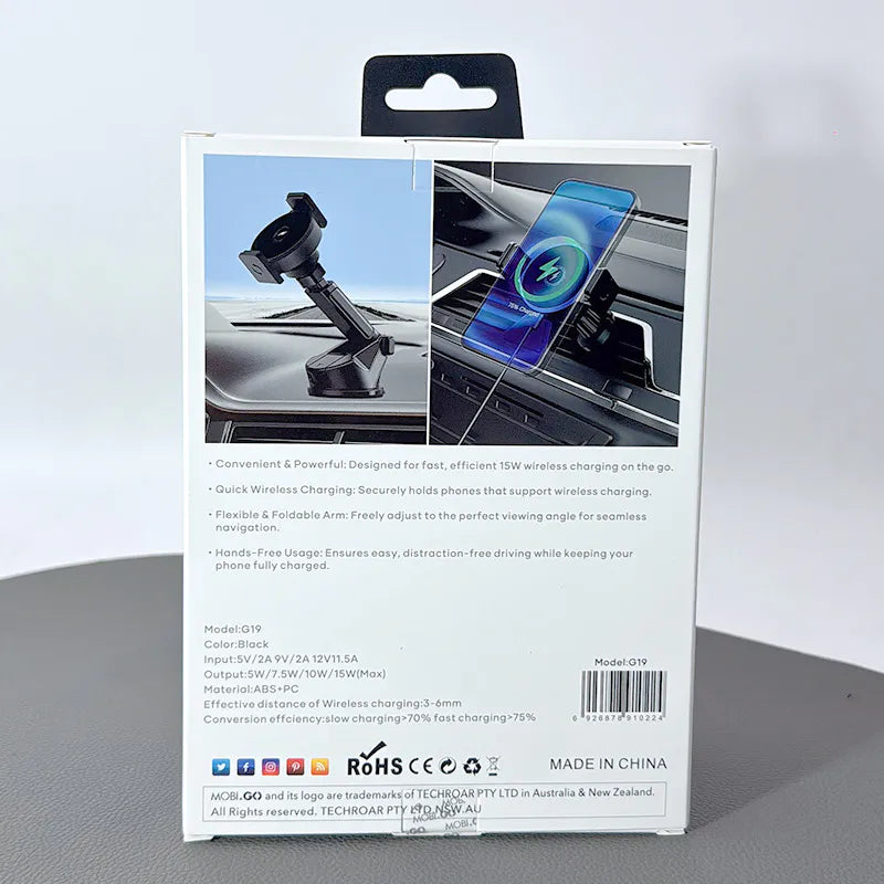 Mobigo G19 2 in 1 Wireless Car Bracket Holder