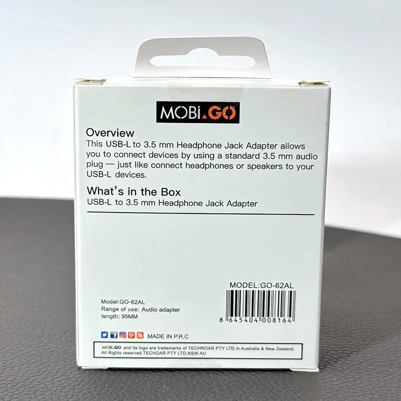 Mobigo GO62AL Lightning to 3.5mm Aux Headphone Adapter