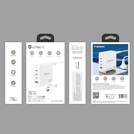 Maxguard GSW100A0960 PD 100W Wall Charger