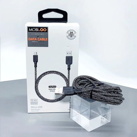 Mobigo GO105 2m USB-A to Micro cable