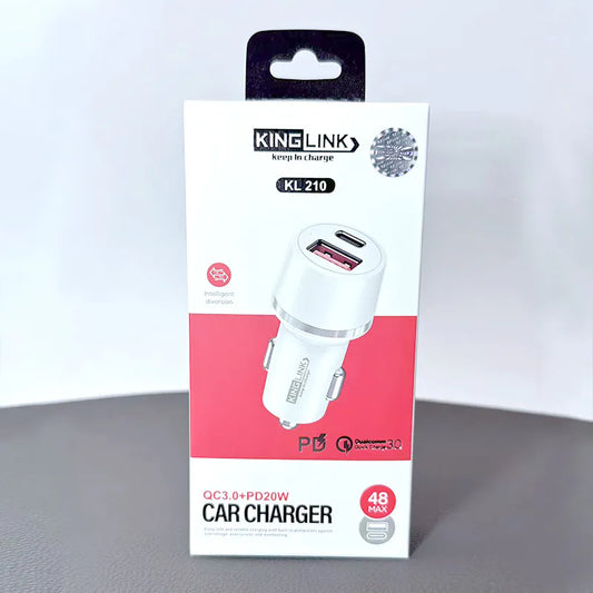 Kinglink KL210 20W 2 USB A+C car charger