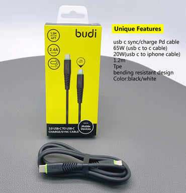 Budi M8J150TT 1.2m Type-C to C cable