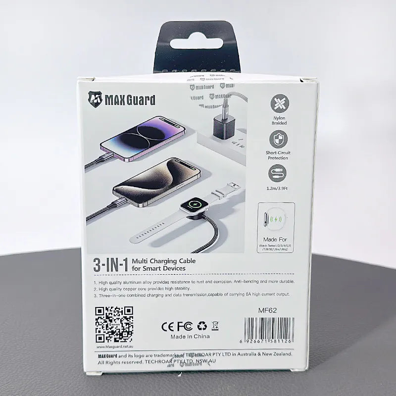 Maxguard MF62 1.2m 3 in 1 Cable