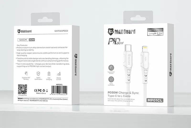 Maxguard MP01CL 1.2m 30W Type-C to Lightning Cable