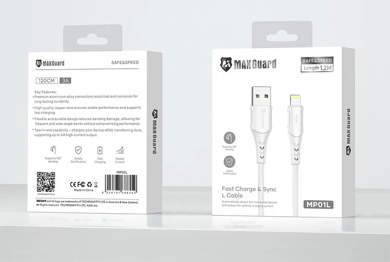 Maxguard MP01L 1.2m USB-A to Lightning Cable