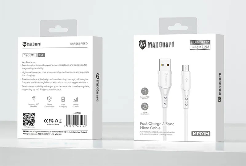 Maxguard MP01M 1.2m USB-A to Micro Cable