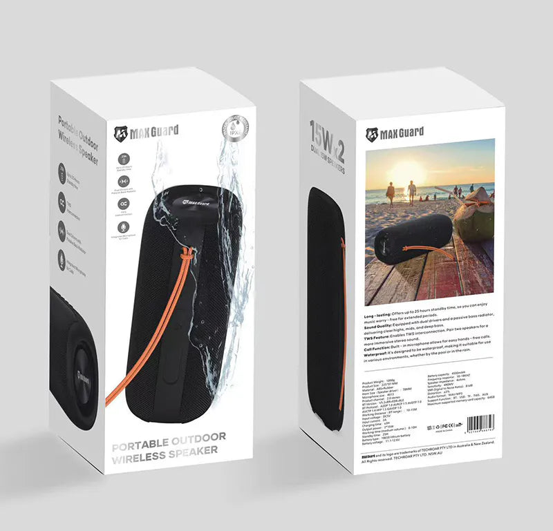 Maxguard MS02 Portable Outdoor Bluetooth Speaker
