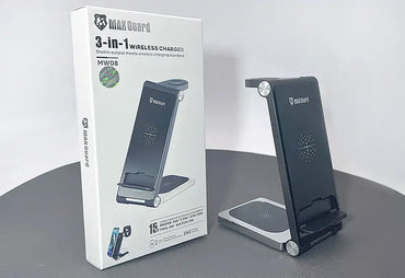 Maxguard MW08 3 in 1 15W Wireless Charger (For apple watch and IOS & android system phone)