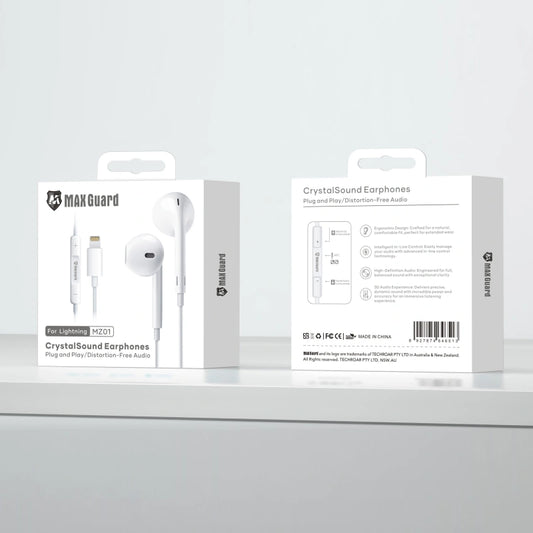 Maxguard MZ01 Crystal Sound Lightning earphone (Plus & Play)