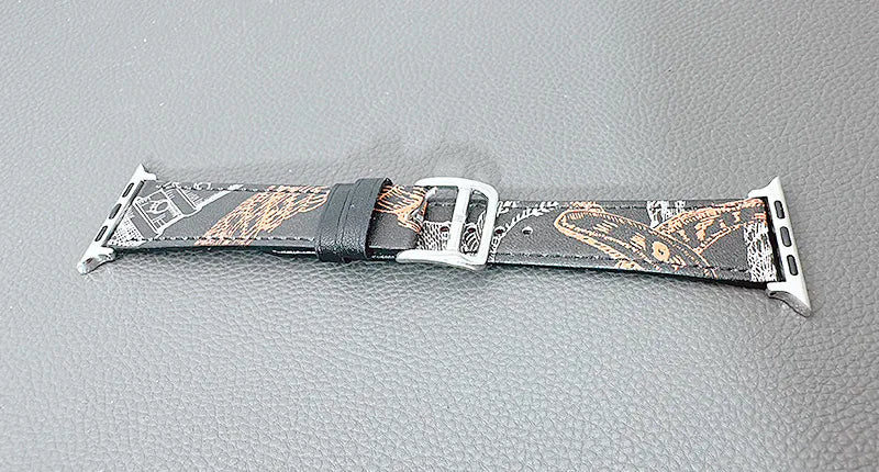 Maxguard Genuine Leather Band For Apple Watch (compatible with 38/40/41/42(S10)/44/45/46(S10)/49mm)
