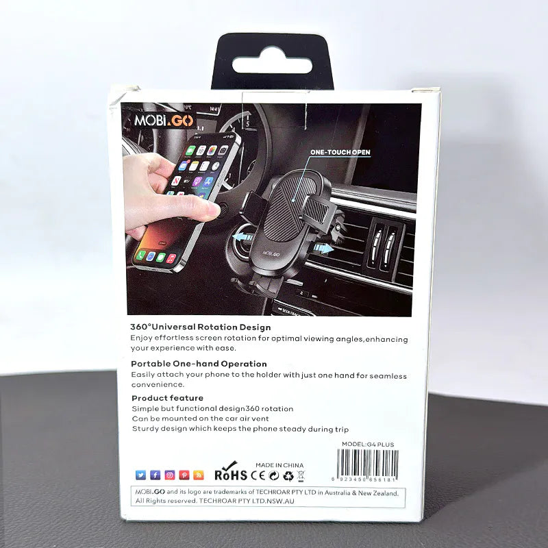 Mobigo G4 Plus One Touch Open Car Bracket