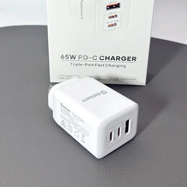 Maxguard W65A0365F 65W PD Wall Charger (Works for laptops, tablets, and phones)
