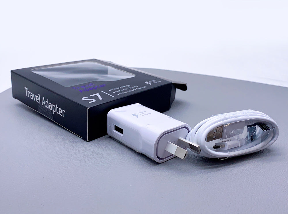Sam S7 wall charger with USB-A to micro combo