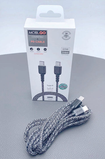 Mobigo GO2TT 2m 65W Type-C to C cable