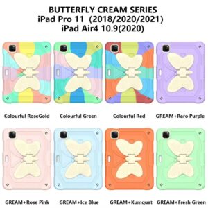 Case for iPad 11th (A16)/10th (A14) with penslot stand butterfly