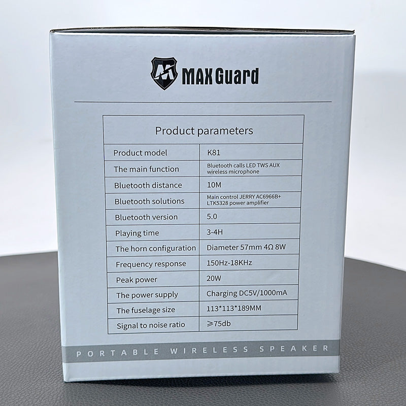 Maxguard K81 Bluetooth speaker