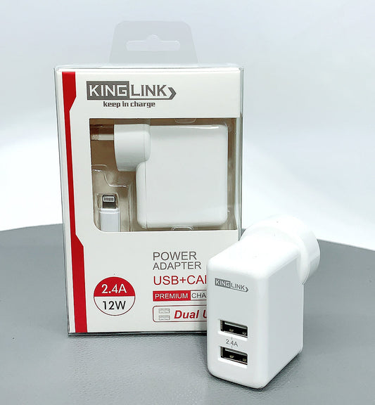 Kinglink M8J906L 12W wall charger with USB-A to Lightning combo
