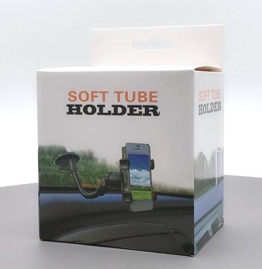 Soft tube long neck clip car mount holder