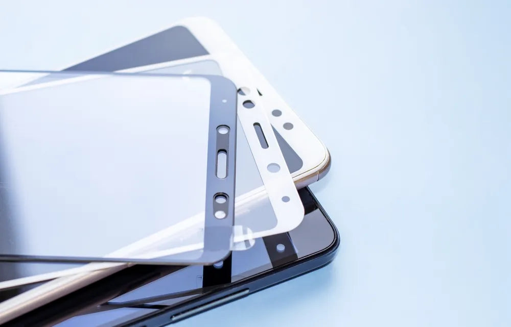 Mobile screen protector on a smartphone