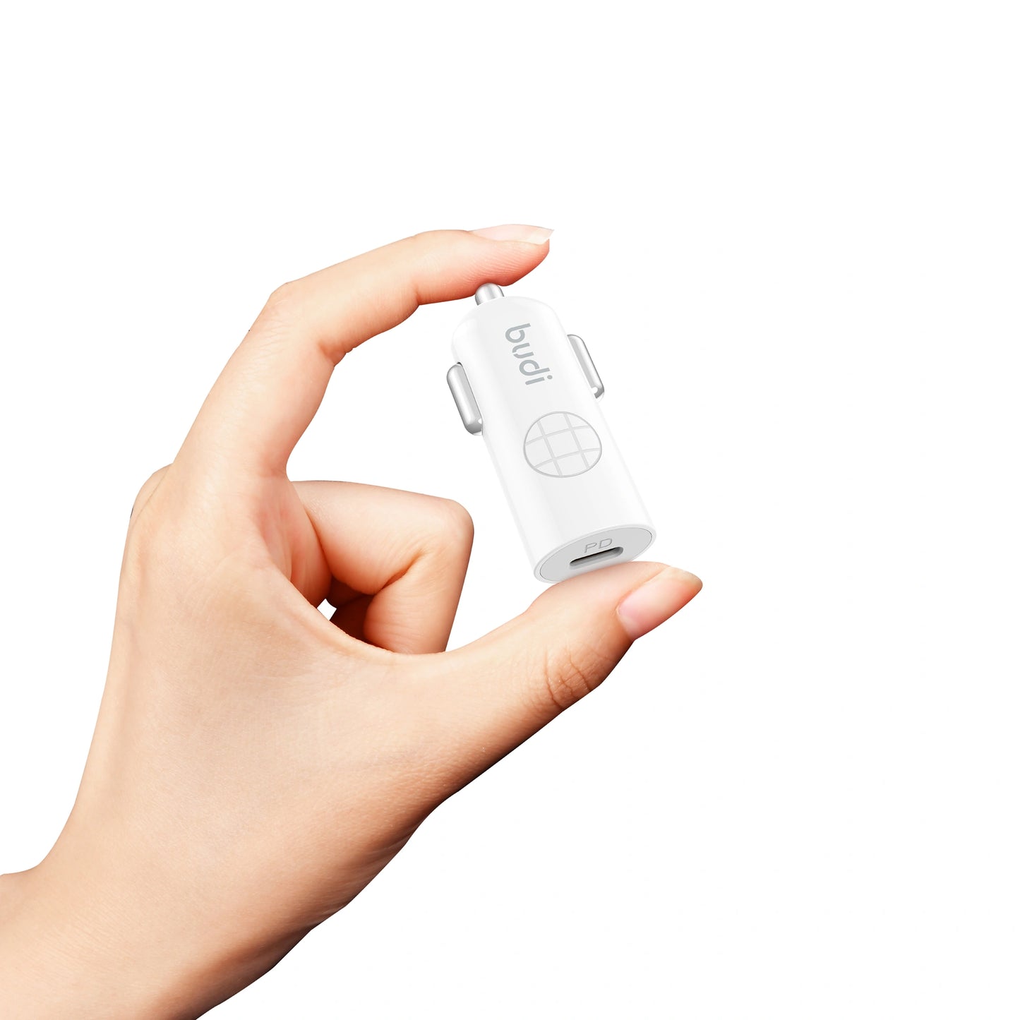 Budi CC062TTTW 33W USB C Mini car charger with Type-C to C combo