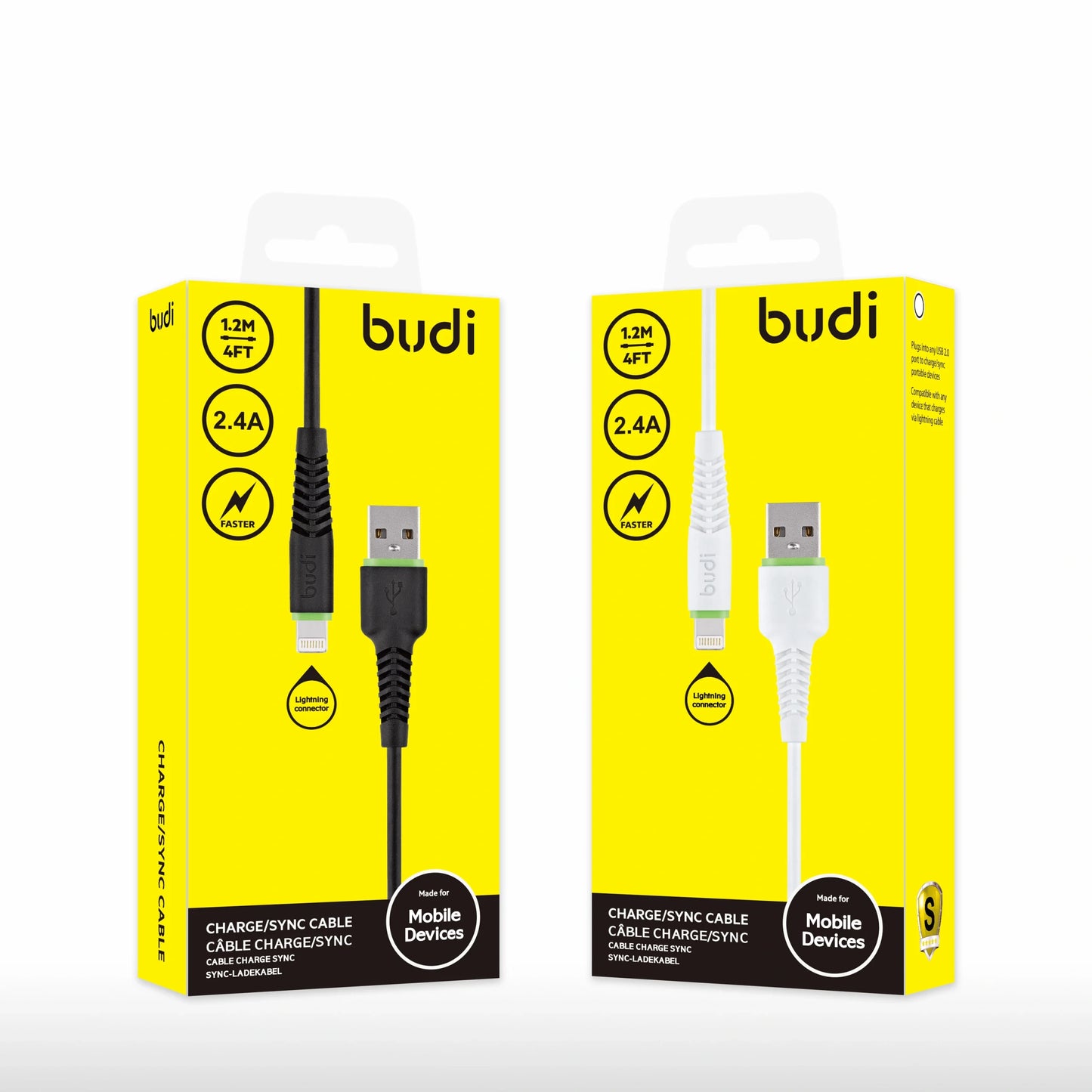 Budi M8J150L 1.2m USB-A to Lightning Cable