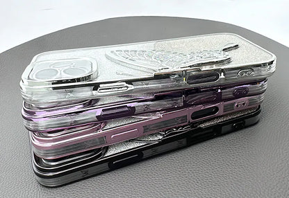 Case for iPhone 17 Air 6.6 Kinglink Glitter Sandy Butterfly