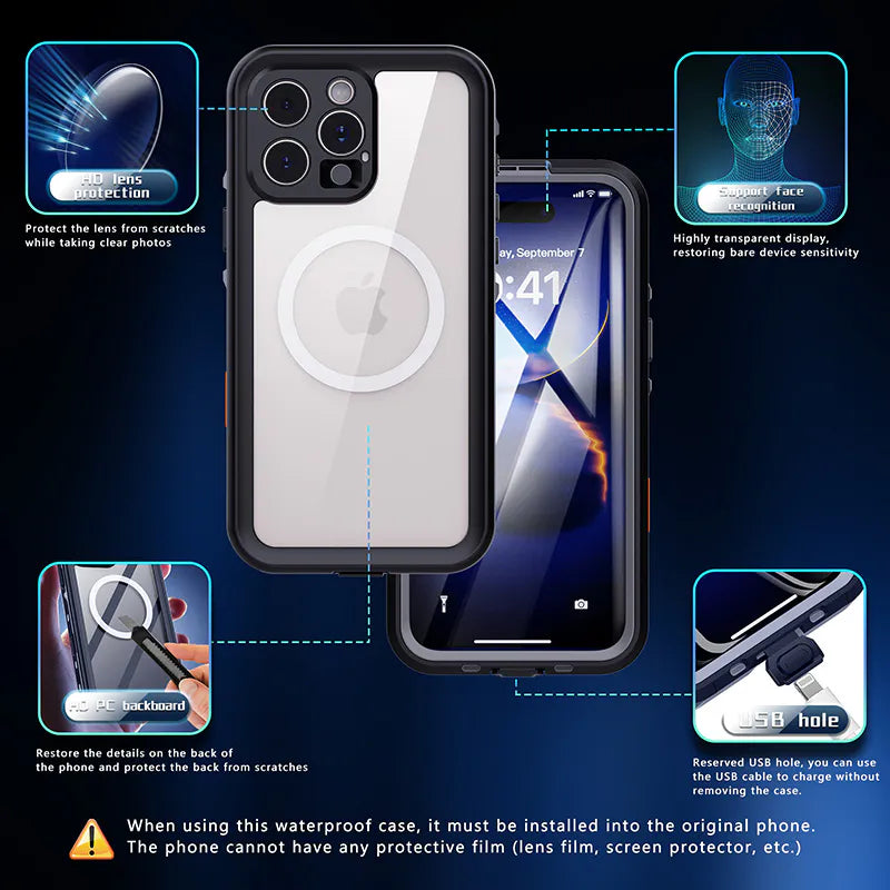 Case for Iphone 17e/16e waterproof Magfit