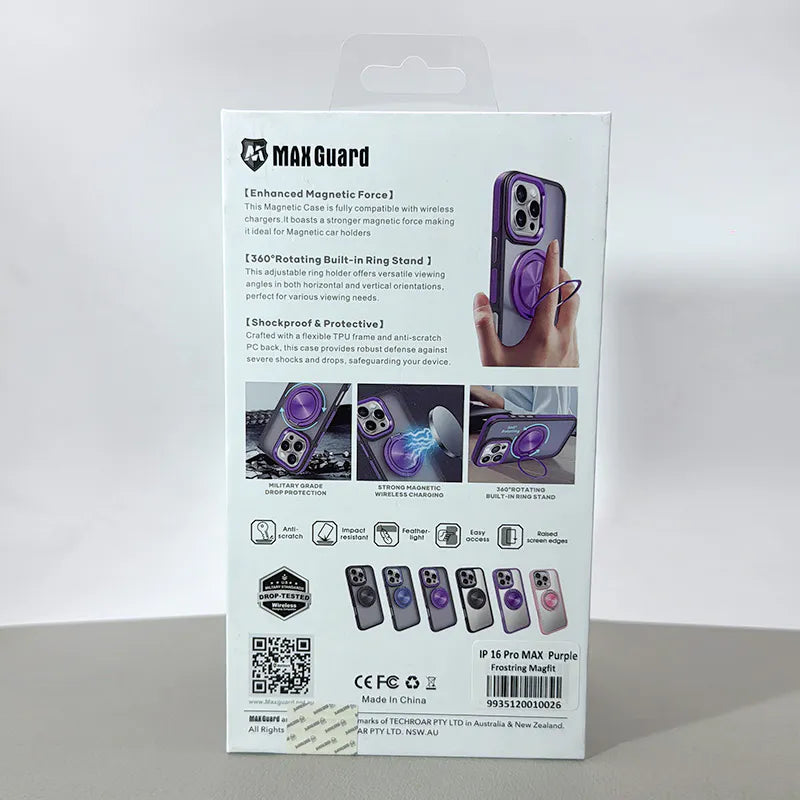 Case for iPhone 16 6.1 Frostring MagFit 360 Ring Holder