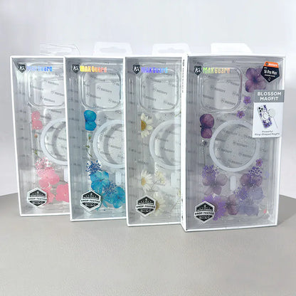 Case for iPhone 16 6.1 Kinglink Real Flower Blossom MagFit