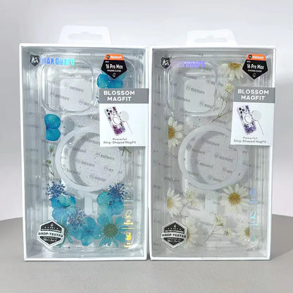 Case for Iphone 13 Pro max 6.7 Kinglink Real Flower Blossom MagFit (12 pro max fit)