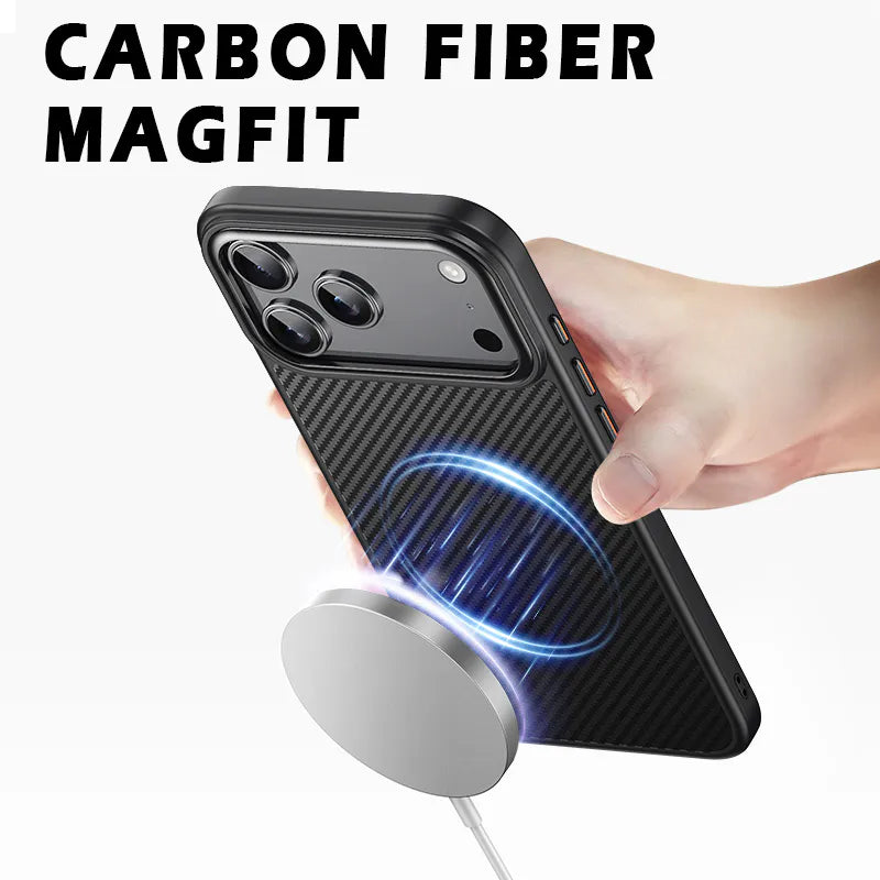 Case for iPhone 17 Pro 6.3 Maxguard Carbon Fiber MagFit