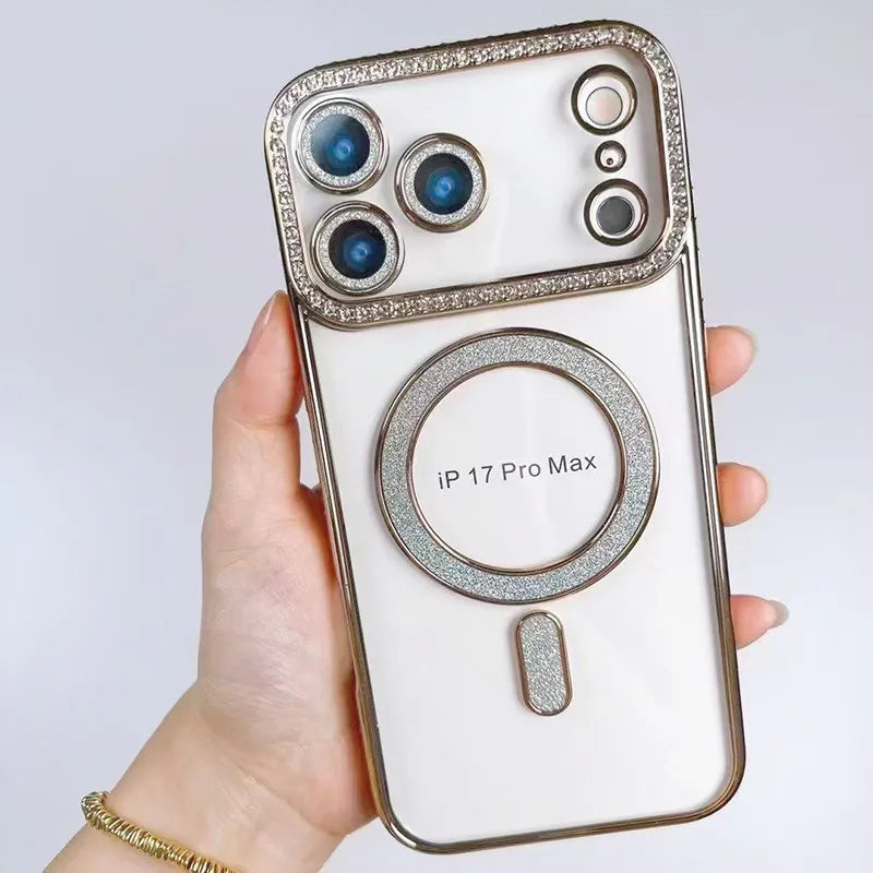 Case for iPhone 17 Air 6.6 Kinglink Glitter Bling Design MagFit