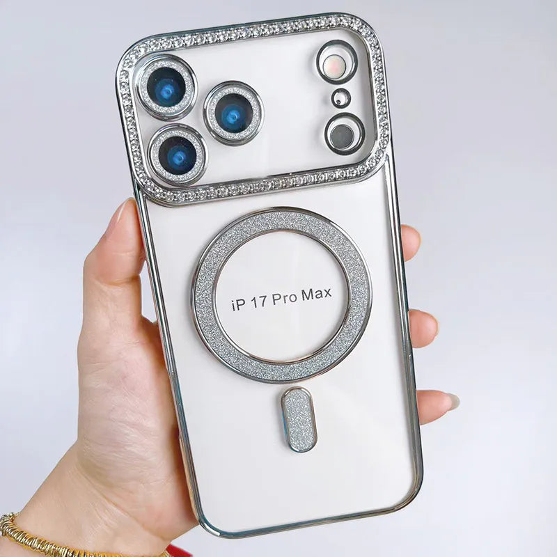 Case for iPhone 17 Air 6.6 Kinglink Glitter Bling Design MagFit