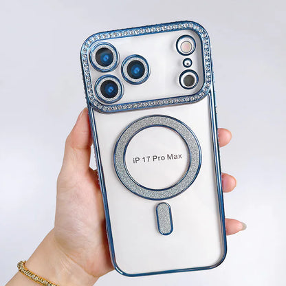 Case for iPhone 17 Air 6.6 Kinglink Glitter Bling Design MagFit