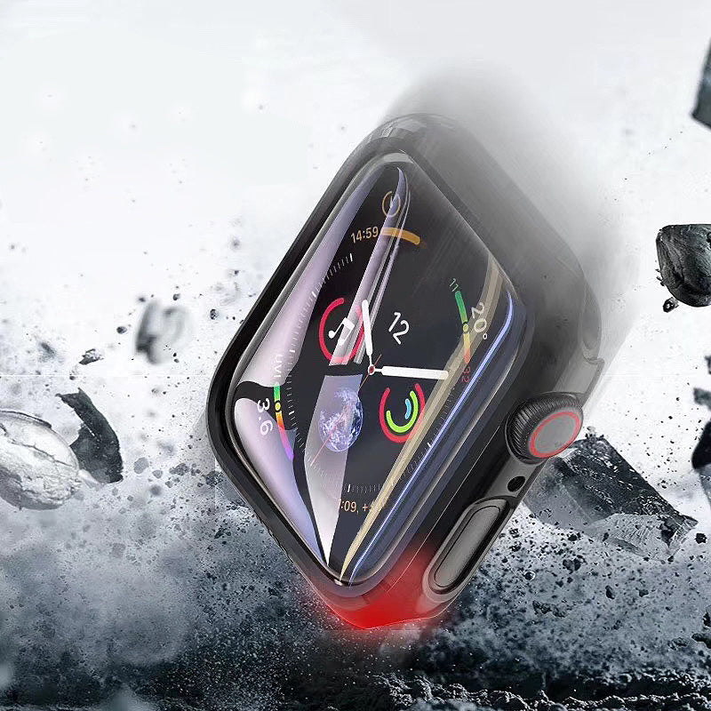 360 Case with glass screen protector For Apple Watch
